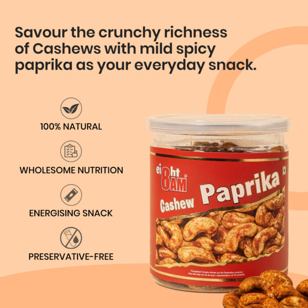 8AM Cashew Paprika 200g Can - Image 4
