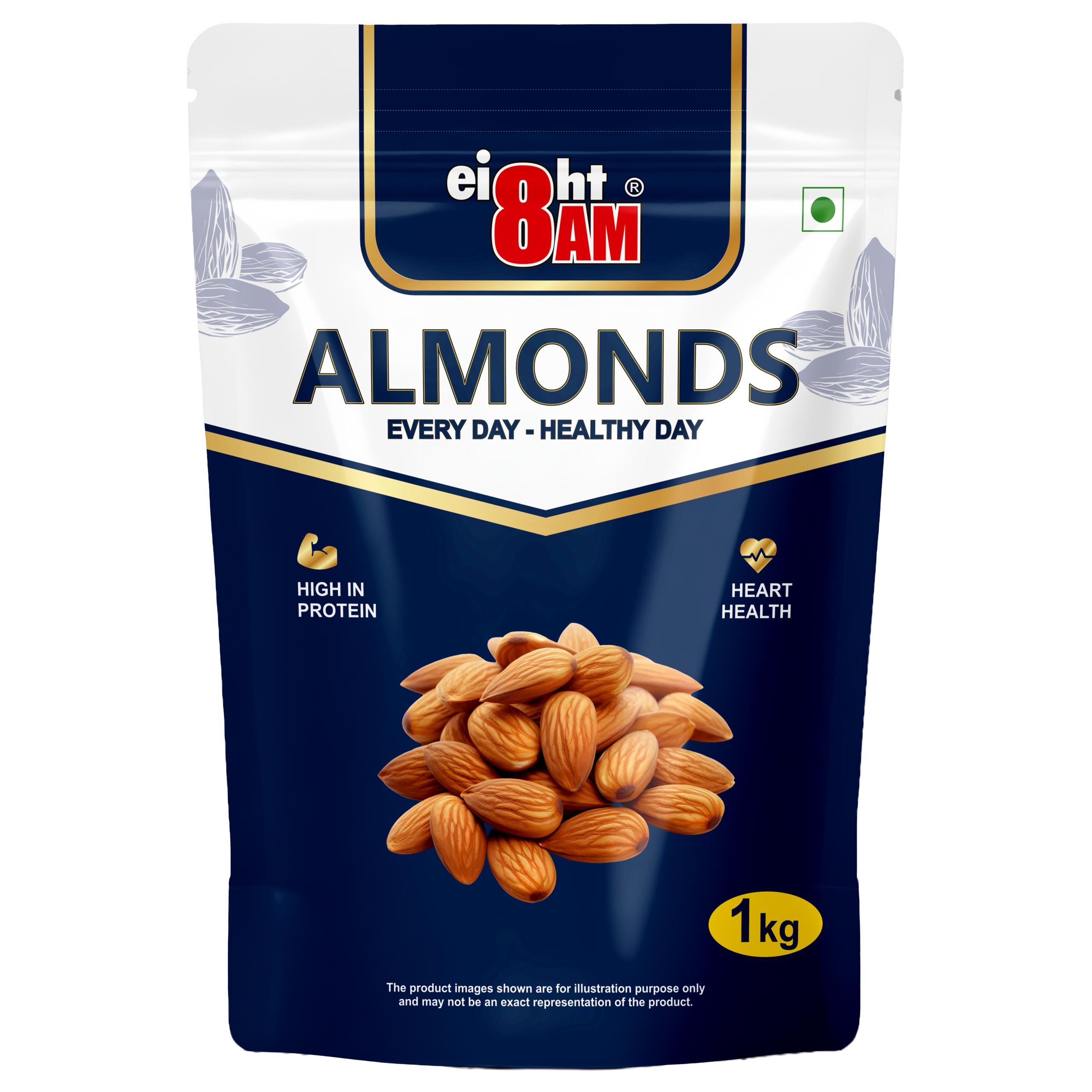 8AM Almonds, 1000g