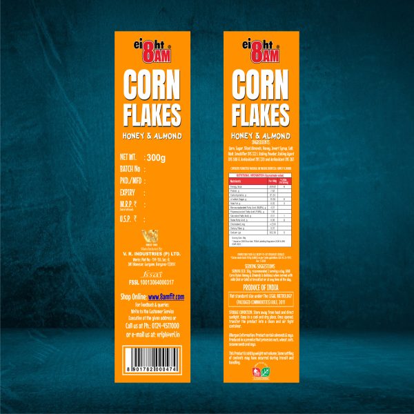 8AM Corn Flakes Honey & Almond, 300g - Image 2