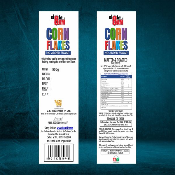 8AM Corn Flakes No Added Sugar, 500g - Image 2