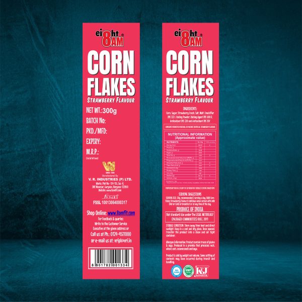 8AM Corn Flakes Strawberry Flavour, 300g - Image 2