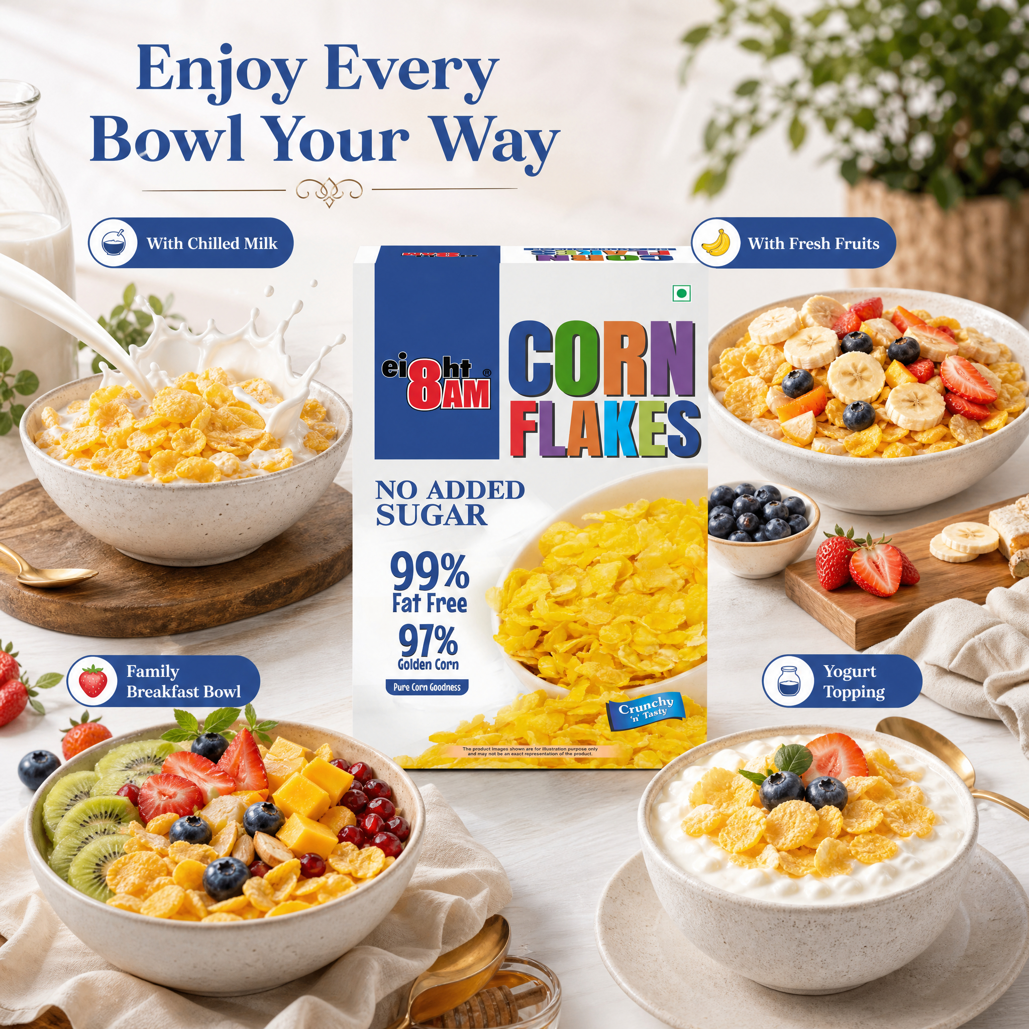 8AM Corn Flakes No Added Sugar, 500g - Image 9