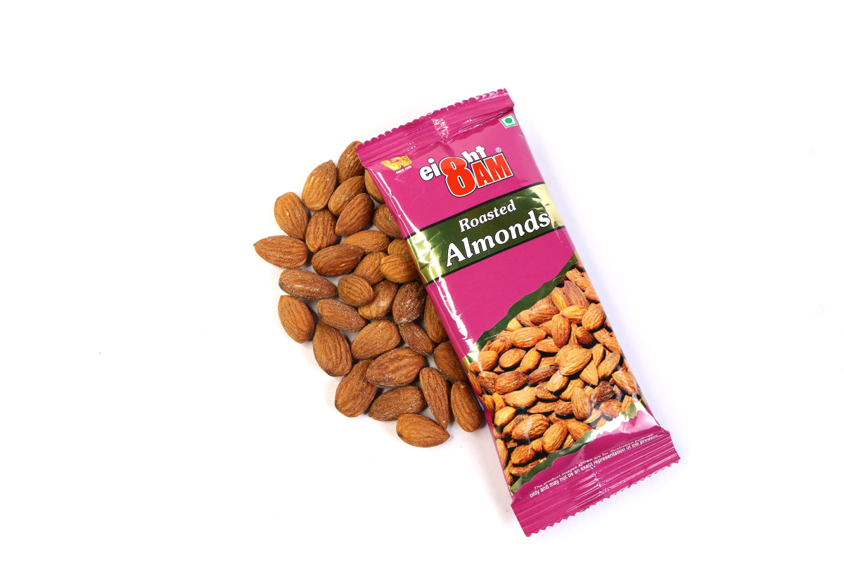8AM Roasted Almonds 40g x 20 Pouch - 8am Fit