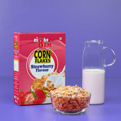 8am strawberry cornflakes flavour 