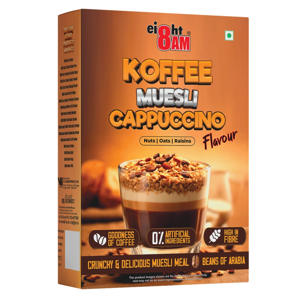 Koffee Muesli Cappuccino |Coffee, Oats,Black Raisins & Bran, 100% ...