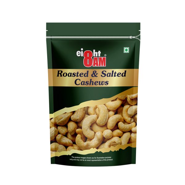 8AM Roasted Cashews Pouch, 200g