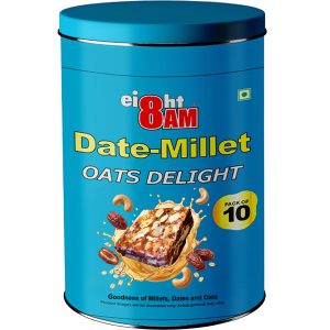Date Millet Choco Delight 200g Can | Healthy Energy Snack | Gluten Free | Date Bites | No Refined Sugar | Dates, Cashews, Jowar, Bajra, Ragi, Oats or Ghee