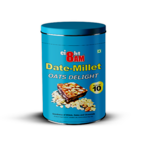 Date Millet Choco Delight 200g Can | Healthy Energy Snack | Gluten Free | Date Bites | No Refined Sugar | Dates, Cashews, Jowar, Bajra, Ragi, Oats or Ghee