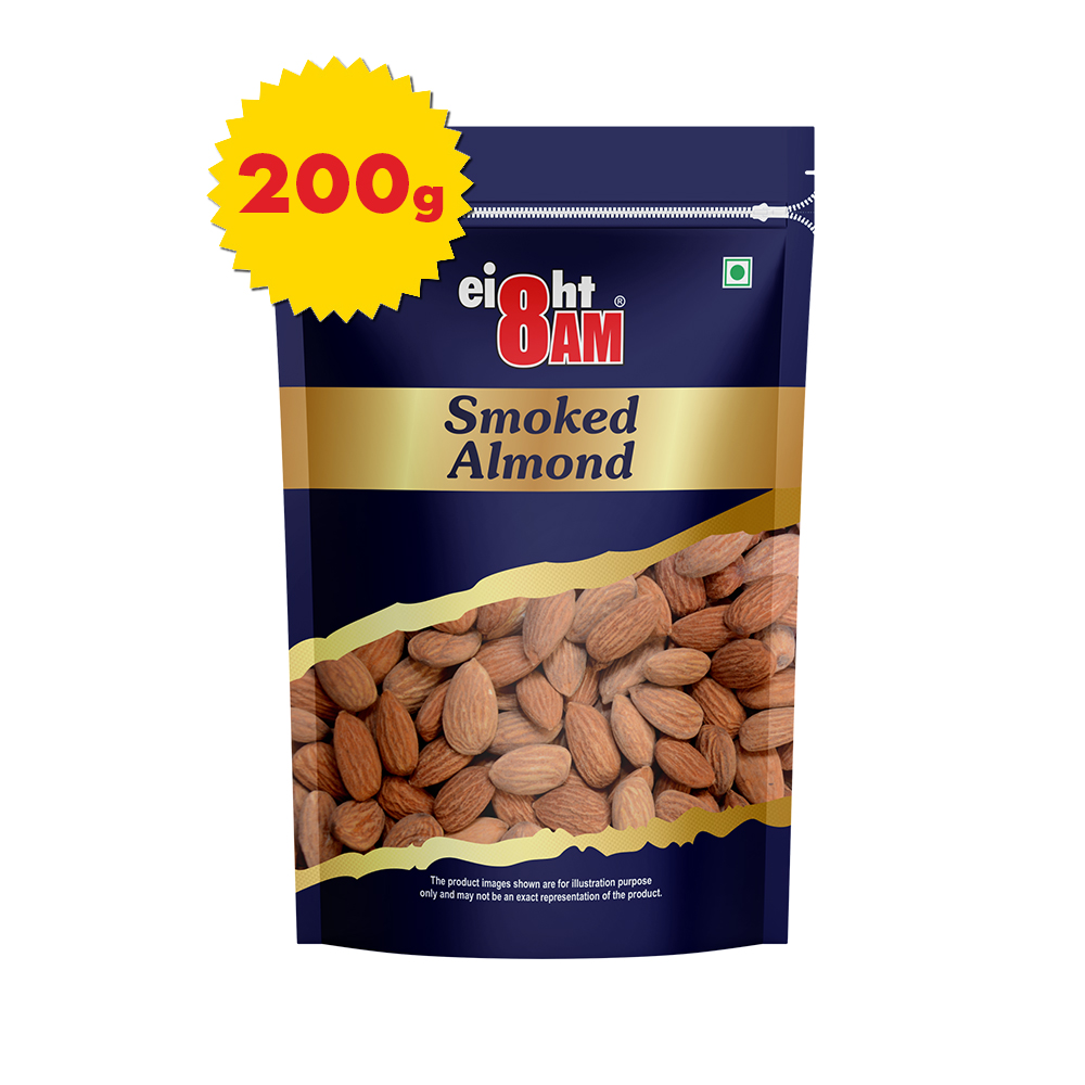 8AM Smoked Almonds 200g Pouch