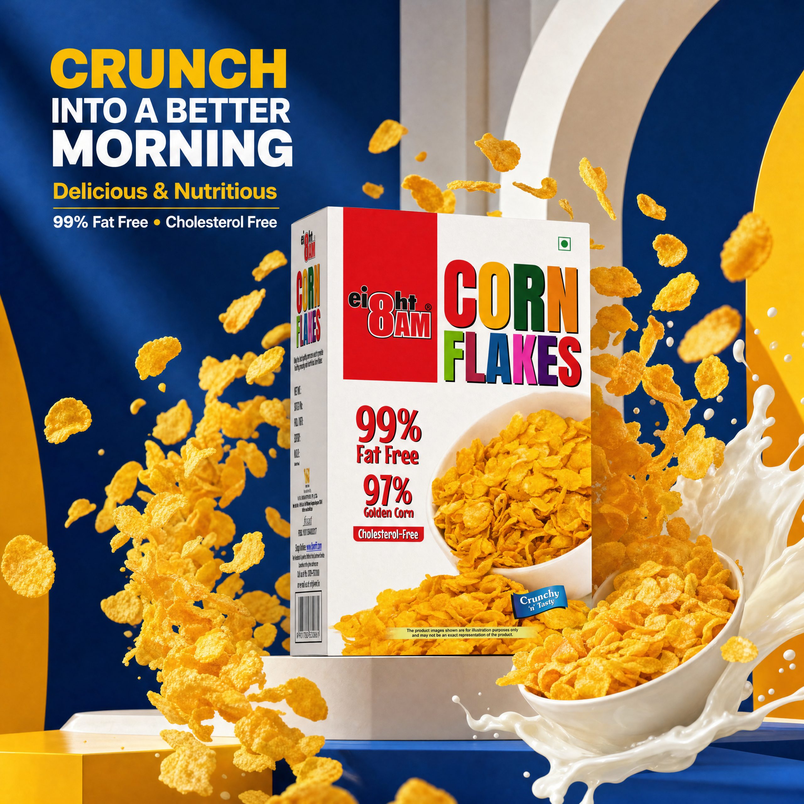 8AM Corn Flakes, 1000g Box - Image 3