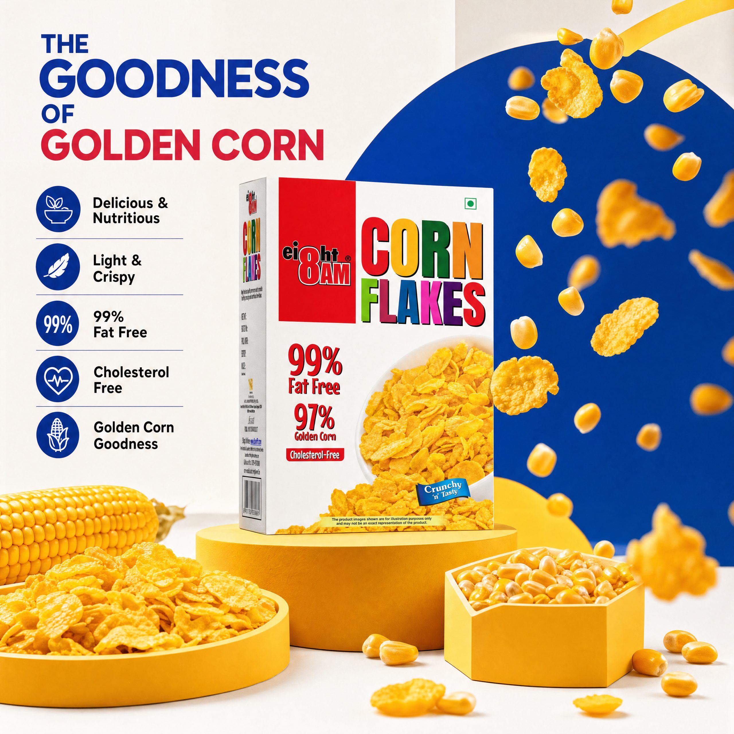 8AM Corn Flakes, 1000g Box - Image 4