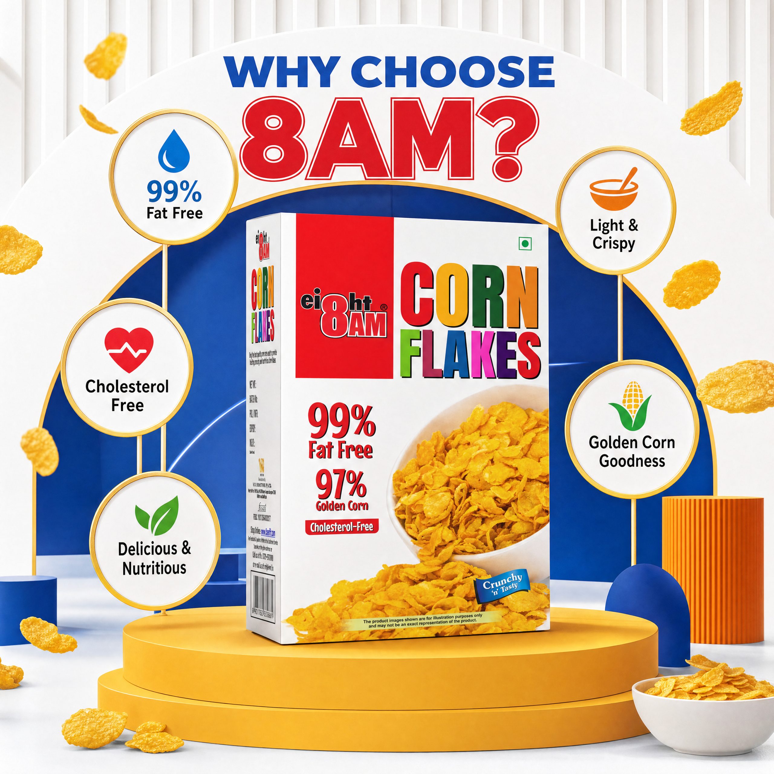 8AM Corn Flakes, 1000g Box - Image 7