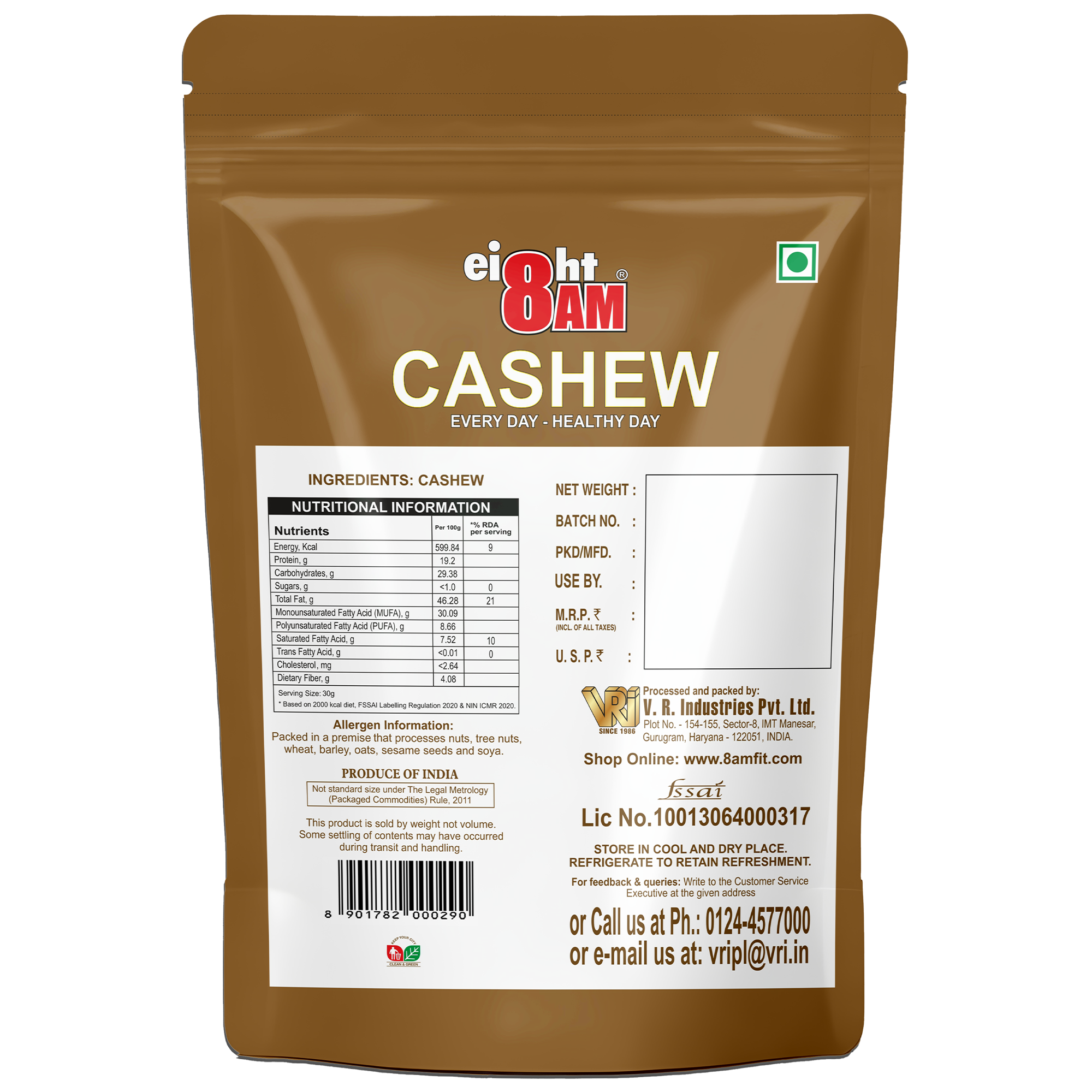 8AM Cashew, 480g - Image 2
