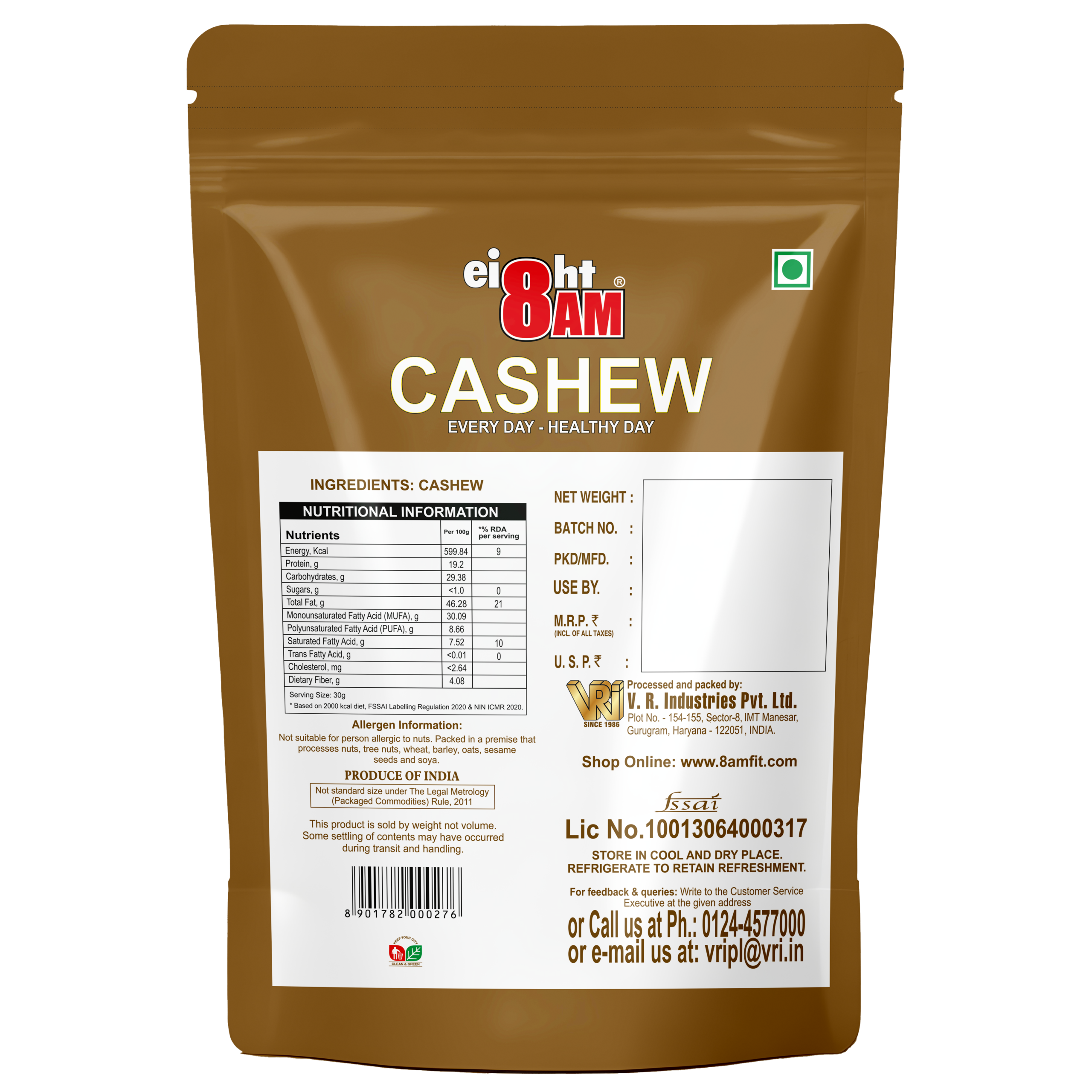 8AM Cashew, 980g - Image 2