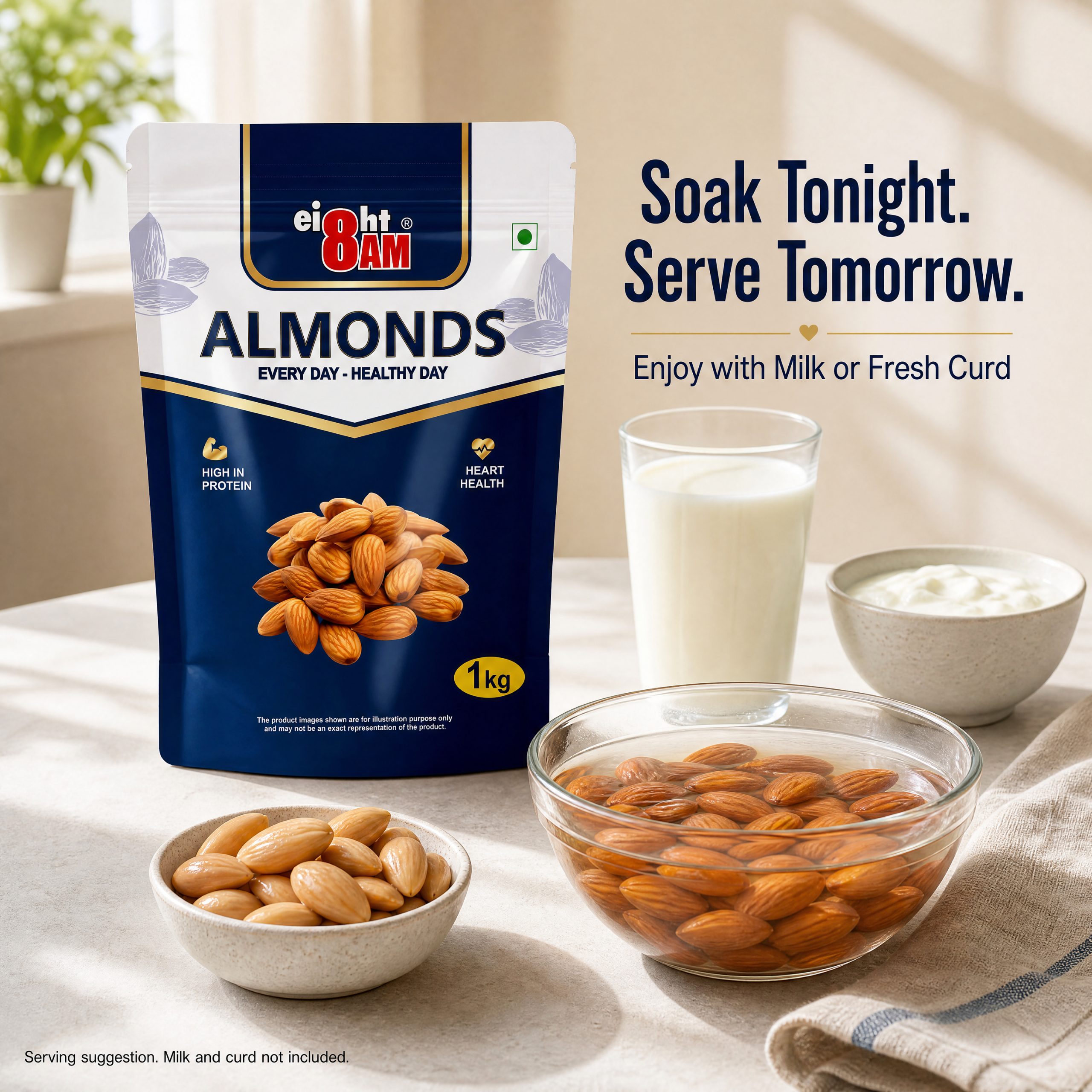 8AM Almonds, 1000g - Image 7